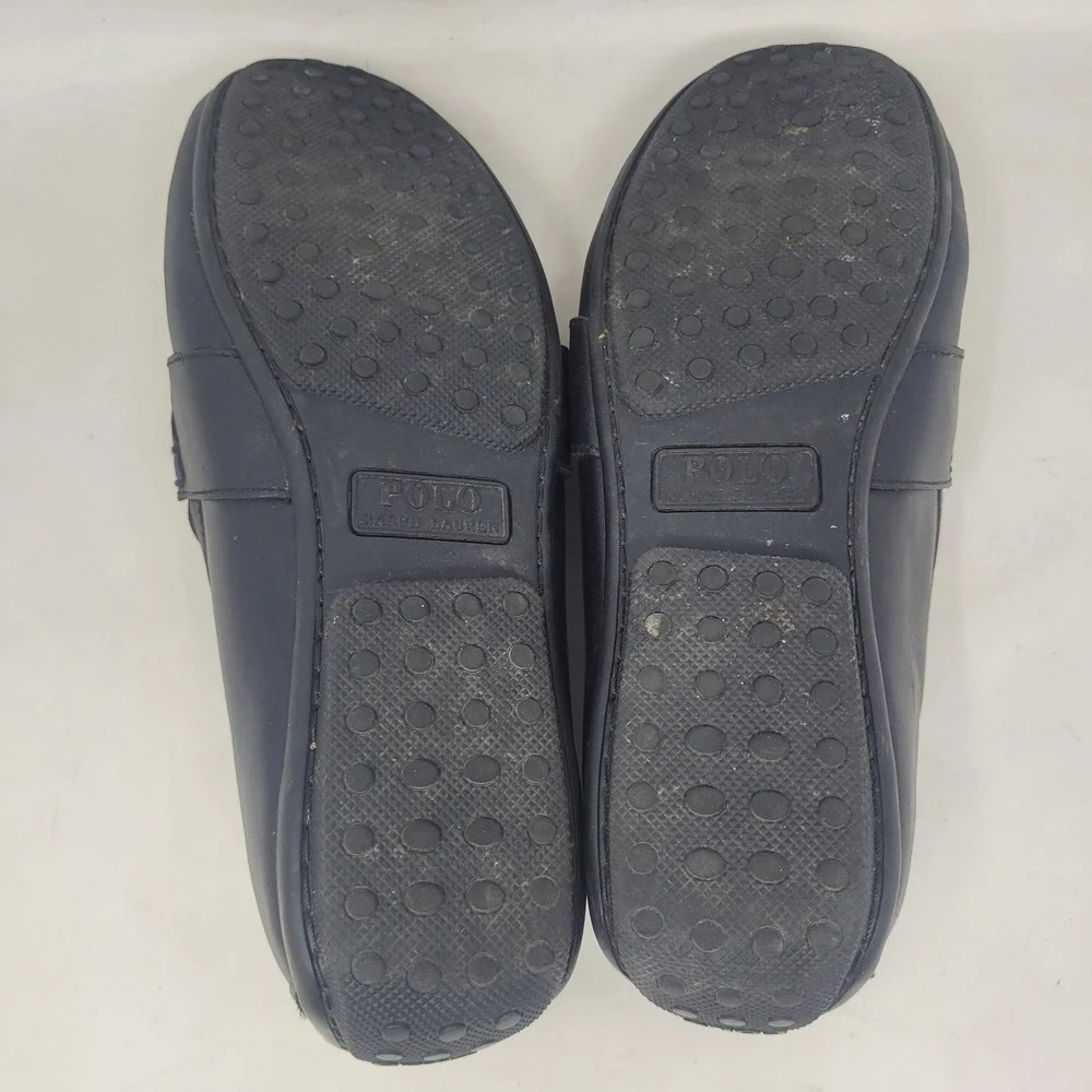 Polo Ralph Lauren Loafers 10.5D Black Leather Driver Reynold Preppy Old Money